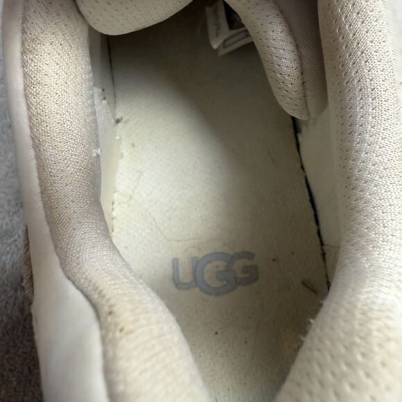 UGG Women’s Size 6.5 CA805 Low Top Sneakers White Leather Mesh Chunky Casual Sho - Picture 8 of 10
